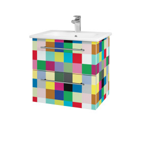 Dřevojas - Umyvadlová skříňka GIO SZZ2 60 - Individuální odstín dle RAL/NCS / Úchytka T02 / Individuální odstín dle RAL/NCS 82959B