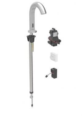GEBERIT - Piave Elektronická umyvadlová baterie, síťové napájení, easy to clean, kartáčovaná nerez 116.182.SN.1
