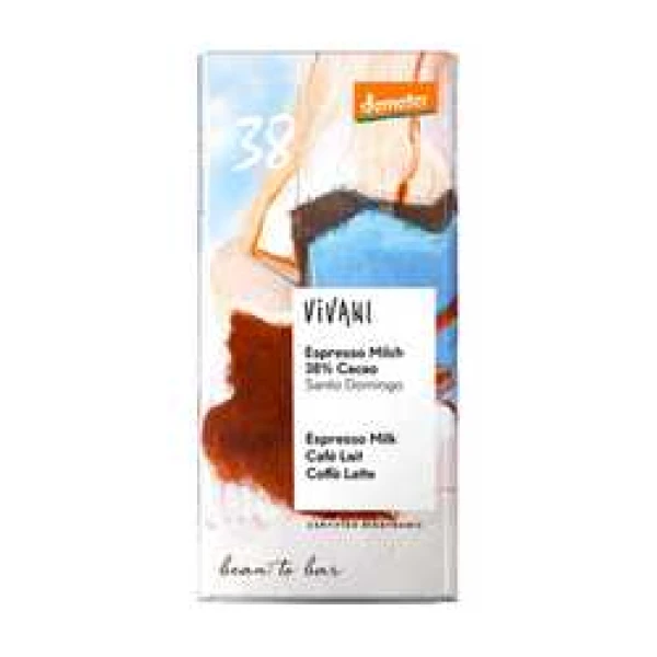 Vivani Čokoláda Vivani mléčná Espresso Milk 38% 90g BIO