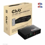 Club3D CSV-1381 HDMI switchbox černá / 3× HDMI vstup / 8K 60Hz / 4K 120Hz / HDMI 2.1a (CSV-1381)