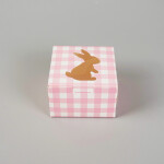 Cake star Velikonoční krabička kostka růžová 10x10x6,5 cm