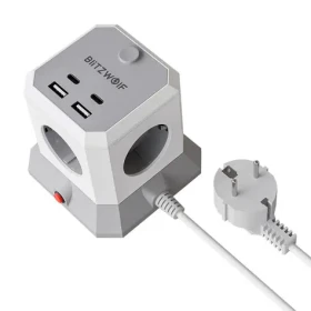 BlitzWolf BW-EC1 / Prodlužovací kabel / 4x AC / 2x USB-A / 2x USB-C / 4000W (BW-EC1)