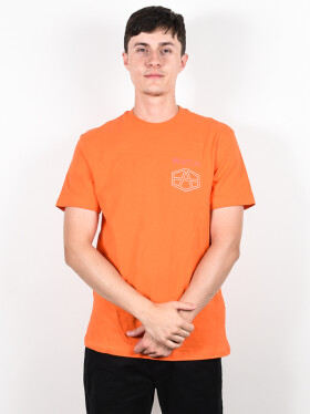 RVCA REYNOLDS Bright Orange pánské tričko s krátkým rukávem - M