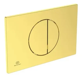 Ideal Standard Oleas M5 kartáčované zlato / Ovládací tlačítko splachování / 2-činné / 230x150x7,5 mm / ABS plast (R0503A2)
