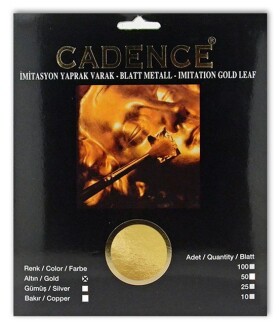 Imitace plátkových kovů Cadence, 16x16 cm, 25 ks - zlato