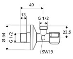 SCHELL - Comfort Rohový regulační ventil, chrom 052170699