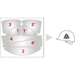 Reflexní nálepka na přilby Delta Plus Barva: Šedá kovová