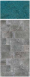 Keramická bazénová dlažba MISTERY Blue Stone 48,8x97,9x1 cm hladká/protiskluz, cena za 1m2 Povrch:
