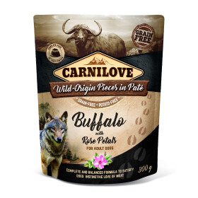 Carnilove Dog Pouch Paté Buffalo Rose petals 300g