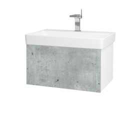Dřevojas - Koupelnová skříňka VARIANTE SZZ 70 pro umyvadlo Laufen Pro S - N01 Bílá lesk / D01 Beton 163259