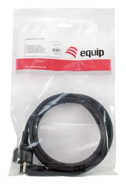 Equip CEE 7/7 - C5 černý / Napájecí kabel / 3 m / 250 V / 2,5 A (112151)