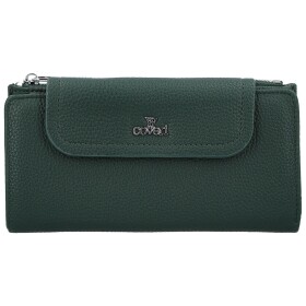 Trendy dámská koženková peněženka Coveri Elaya, tmavě zelená
