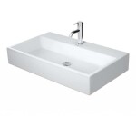 DURAVIT - Vero Air Umyvadlo 80x47 cm, bez přepadu, otvor pro baterii, WonderGliss, bílá 23508000411