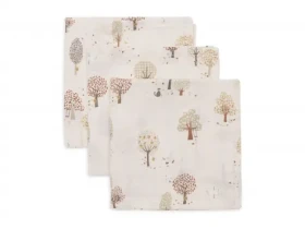 Jollein Ubrousky mušelínové 3 ks 31x31cm Tiny Park (537-848-68102)
