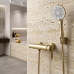 REA - Sprchová hadice proti překroucení Brush Gold 150 cm REA-08030