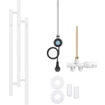 CERANO - Koupelnový radiátorový set Fabiano - kombinované vytápění, wifi tyč - boční jednobodové připojení - 300W - bílá lesklá - 1200x220 mm CER-926006