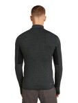 Pánská merino mikina ICEBREAKER Mens 200 Realfleece Descender LS Half Zip, Jet Heather/Black/Cb velikost: L