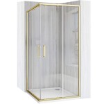 REA - Sprchový kout City 80x80 Gold Brush Bez sprchové vaničky REA-K6444