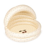 Konges Sløjd Nafukovací bazén se stříškou Navy Dots Ø 110 cm, krémová barva, plast