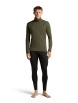 Pánské merino triko dlouhý rukáv, 1/2 zip ICEBREAKER Mens 200 Oasis LS Half Zip, Dark Loden velikost: L