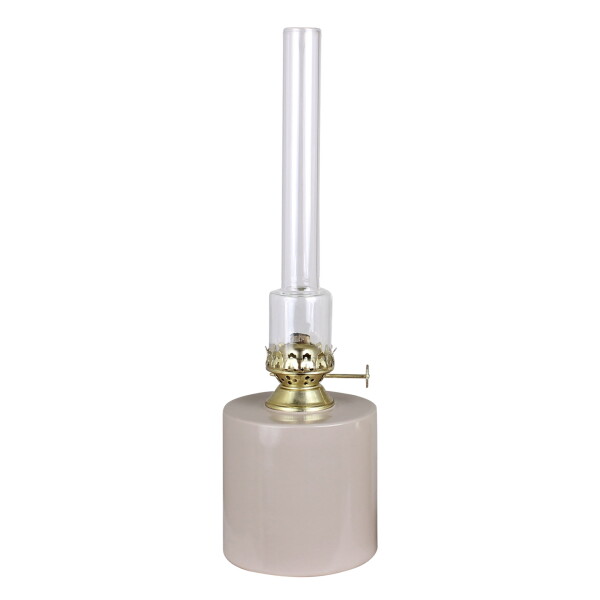 Strömshaga Petrolejová lampa Straight Beige Large, béžová barva, sklo