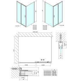 POLYSAN - EASY obdélníkový sprchový kout 1500x1000, čiré sklo L/P varianta EL1515EL3415