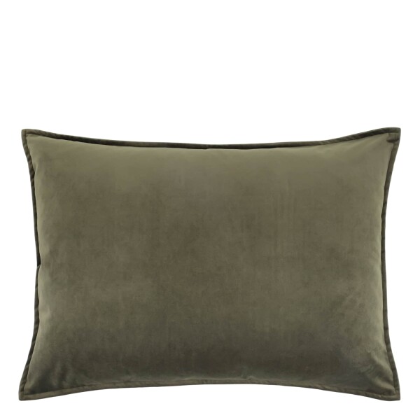Chic Antique Sametový povlak na polštář Aix Olive 50 × 70 cm, zelená barva, textil