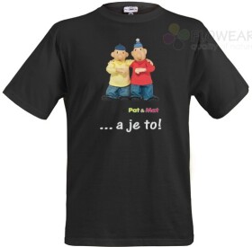 Pánské tričko Pat a Mat GESTO černé