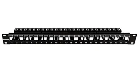 Schrack AMPARO HSER0240SP / Patch panel / 19" / 24x Keystone SFA/SFB / 1U / neosazený (HSER0240SP)