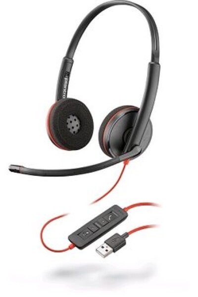 Plantronics BLACKWIRE 3220 černá / náhlavní souprava / USB-A / 2.2 m (209745-101)