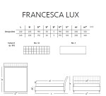 Materasso Čalouněná postel FRANCESCA LUX boxspring ROZMĚR: 2x (90x200) cm - boxspring,šedá