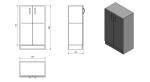 AQUALINE - SIMPLEX ECO nízká skříňka 50x86x30cm SIME540