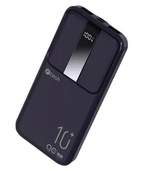 C-TECH BATCT1341 22.5W 10000 mAh černá / Power Bank / USB-A / USB-C / 5V 9V 12V (8594125014209)