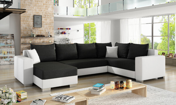 Sedací souprava Marco Provedení: Levá U, látka: Sawana 14/ Soft 17 white