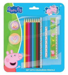 Prasátko Peppa - Set s pastelkami