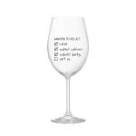 VÁNOČNÍ TODO LIST - čirá sklenice na víno 350 ml