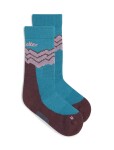 ICEBREAKER Wmns Hike+ Medium Crew Across the Peaks, Topaz/Java/Acid Pink velikost: 41-43 (L)