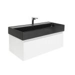Koupelnová skříňka s baterií a umyvadlem SAT Evolution 1 98x30x44,8 cm bílá mat SATEVO100WMU2BBA SATEVO100WMU2BBA
