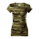 MALFINI Triko dámské PURE krátký rukáv CAMO 150g/m2 100% Ba