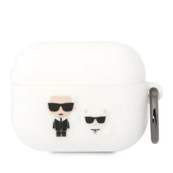 Karl Lagerfeld and Choupette Liquid Silicone Apple AirPods Pro KLACAPSILKCW