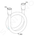 KLUDI - Sprchové hadice Sprchová hadice Suparaflex 1250 mm, matná černá 6107139-00