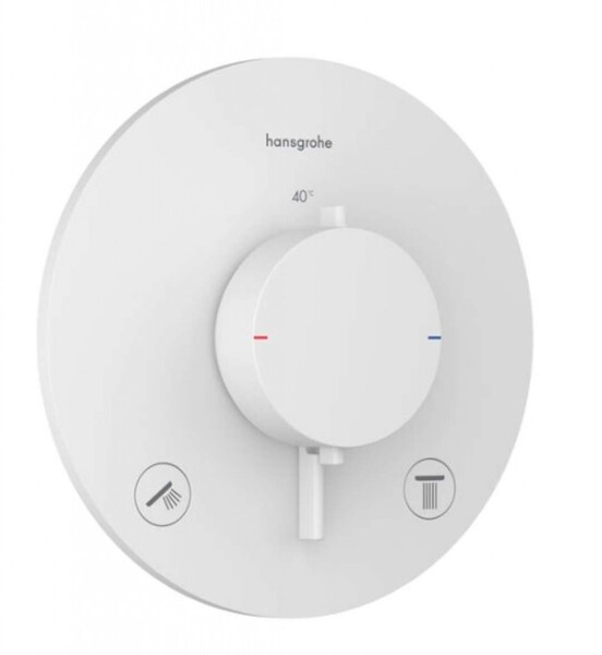 HANSGROHE - Ecostat Comfort S Termostatická baterie pod omítku, pro 2 spotřebiče, matná bílá 33715700