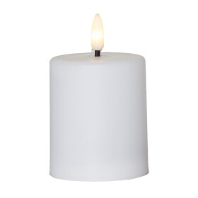 STAR TRADING LED svíčka Flamme Paula White 10 cm, bílá barva, plast