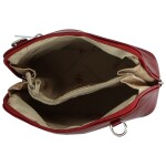 Luxusní dámská kožená crossbody kabelka Defra, červená