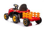 Mamido Dětský elektrický traktor BBH-030 s přívěsem červený