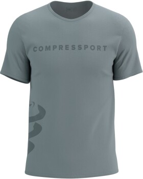 Běžecké tričko Compressport Logo SS Tshirt M - ALLOY/STEEL GRAY Velikost textilu: S