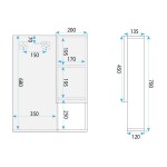 REA - Sestava koupelnového nábytku s umyvadlem DB06-60 60cm REA-M0605