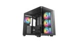 Deepcool CG530U 4F černá / Počítačová skříň / Midi-tower / ATX / Zakřivené temperované sklo / 4× ARGB (R-CG530U-BKAGA4-G)