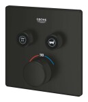 GROHE - Grohtherm SmartControl Termostatická baterie pod omítku, pro 2 spotřebiče, matná černá 291242430