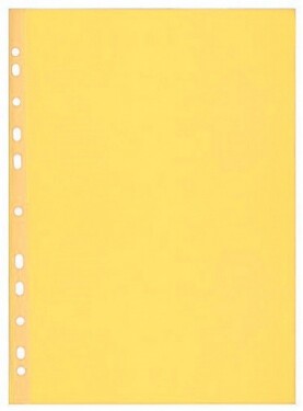 Prospektový obal A4 hladký, 50 mikronů, HERLITZ, 100ks - žlutý